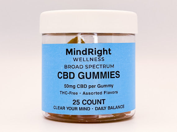 50mg Broad Spectrum CBD Gummies | 25 Count *THC Free*
