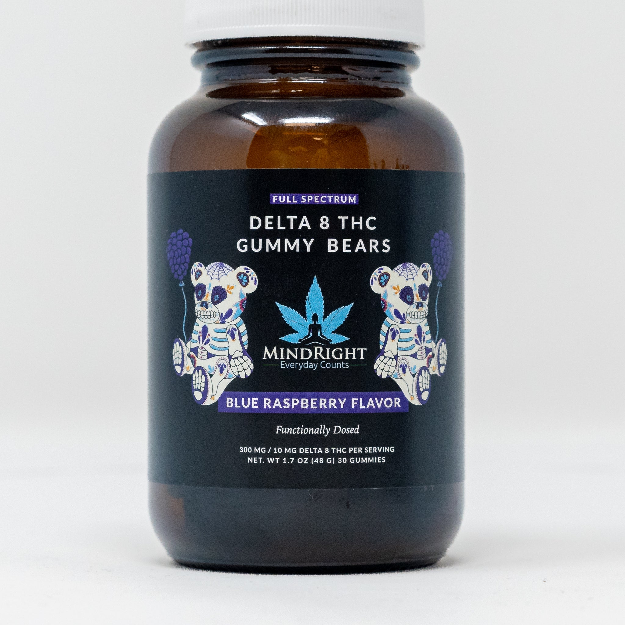 10mg Delta 8 thc Blue Raspberry Gummy Bears